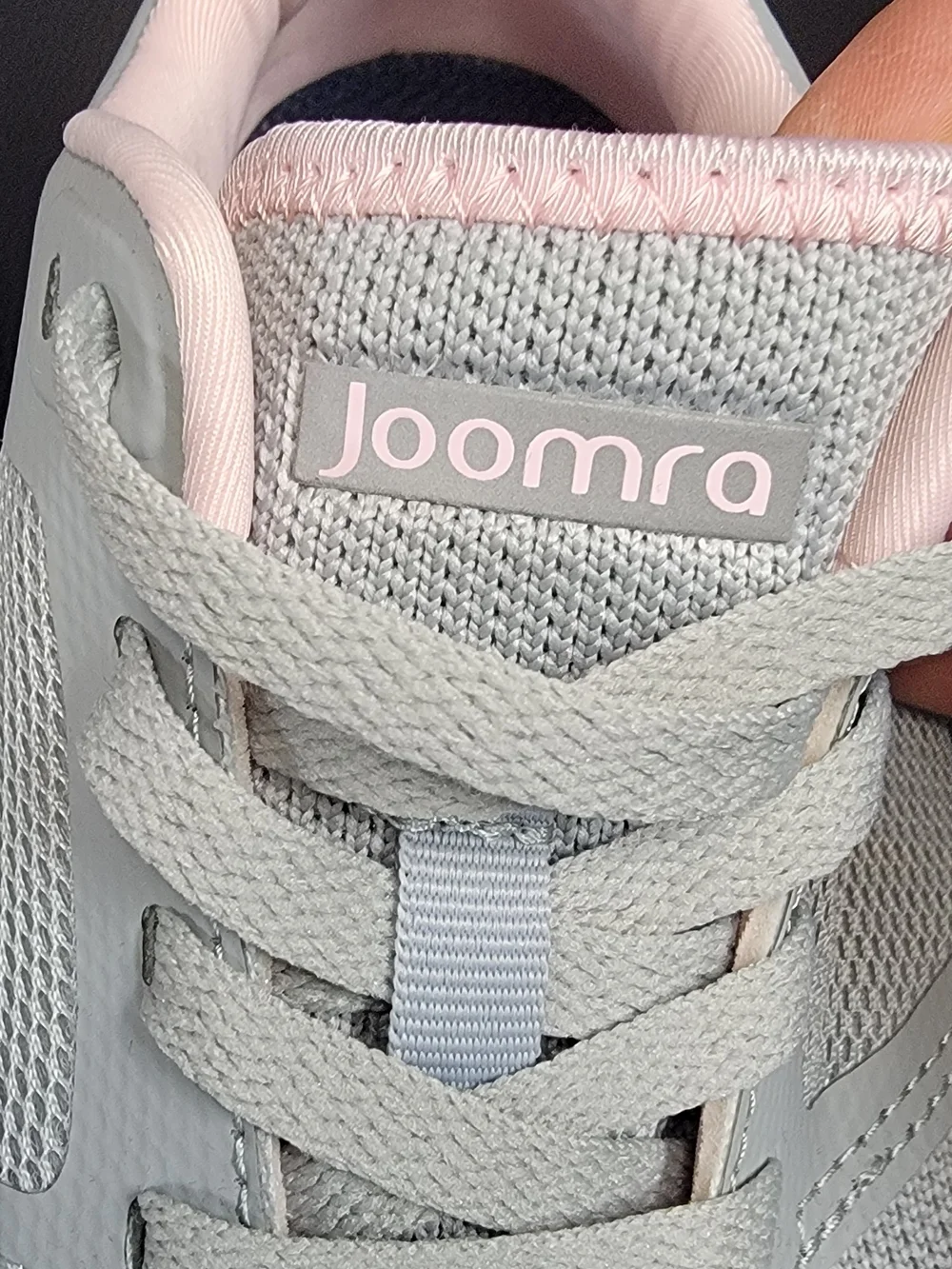 Girls' Light Gray Sneakers with Pink Trim - Comfort Play Shoes